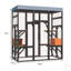 Grande cage en bois pour chats avec housse imperméable, 2 maisons pour faire la sieste et plusieurs plateformes - Abri pour animaux sécuritaire et durable