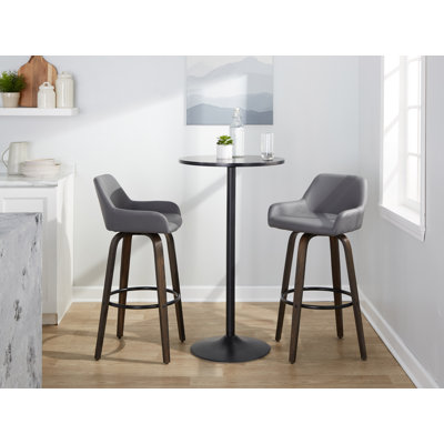 Cassiopeia Fixed-Height Bar & Counter Stool with Bent Wood Legs