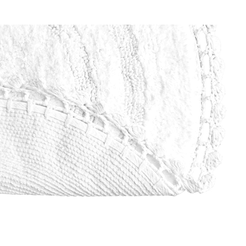 Tapis pour salle de bain Akiera Luna, Blanc