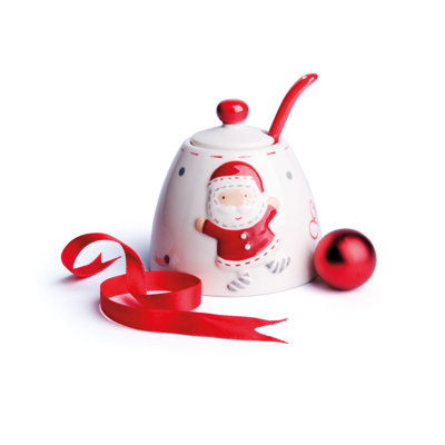 Santa Claus Sugar Jar With Spoon
