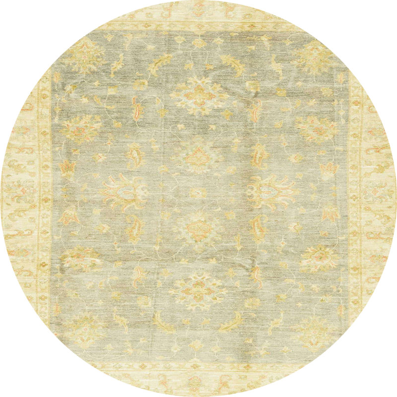 Tapis décoratif multicolore à motif abstrait, Rond 4 pi