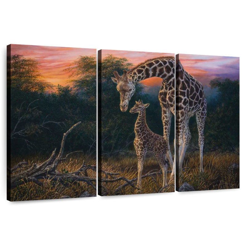 Girafe Brampt, «A Mothers Love», H 28 po x l 45 po
