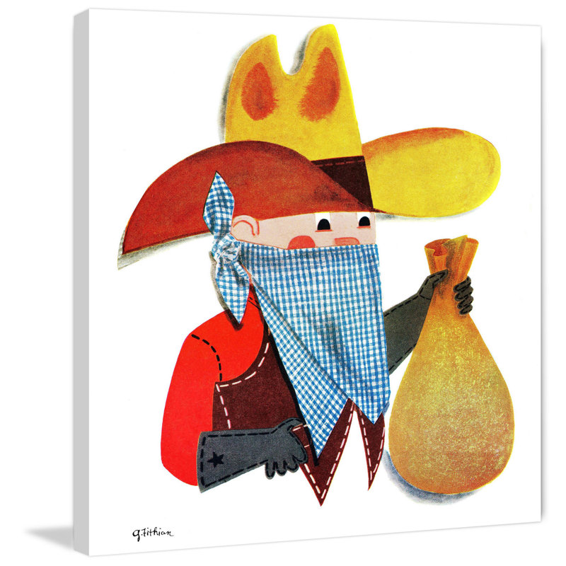 «Cowboy», reproduction sur toile tendue, H 18 po x l 18 po