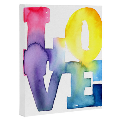 «Love 4» par CMYKaren - reproduction d'art textuel sur toile