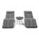 Ehrlich Outdoor Rust-Resistant Metal Chaise Lounge Set with Table , Cushion Included