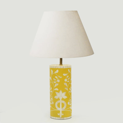  Floral Vines Table Lamp - Yellow