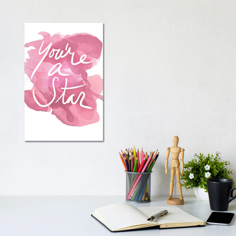 Watercoulours Pink Type V by PI Studio - Wrapped Canvas Print, 30.48cm H x 20.32cm W x 1.91cm D