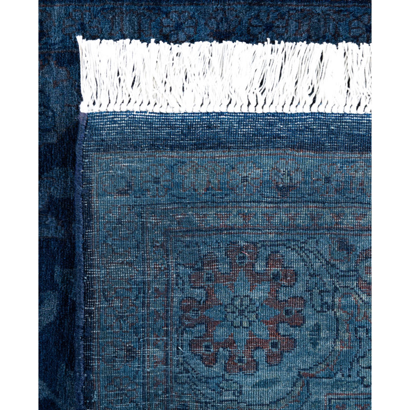 Overdyed One-of-a-Kind 4' 1" X 6' 2" Hand Knotted Area Rug