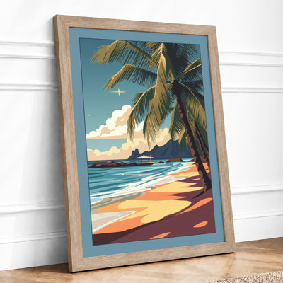 Tropical Beach Retreat Coastal - Framed Print