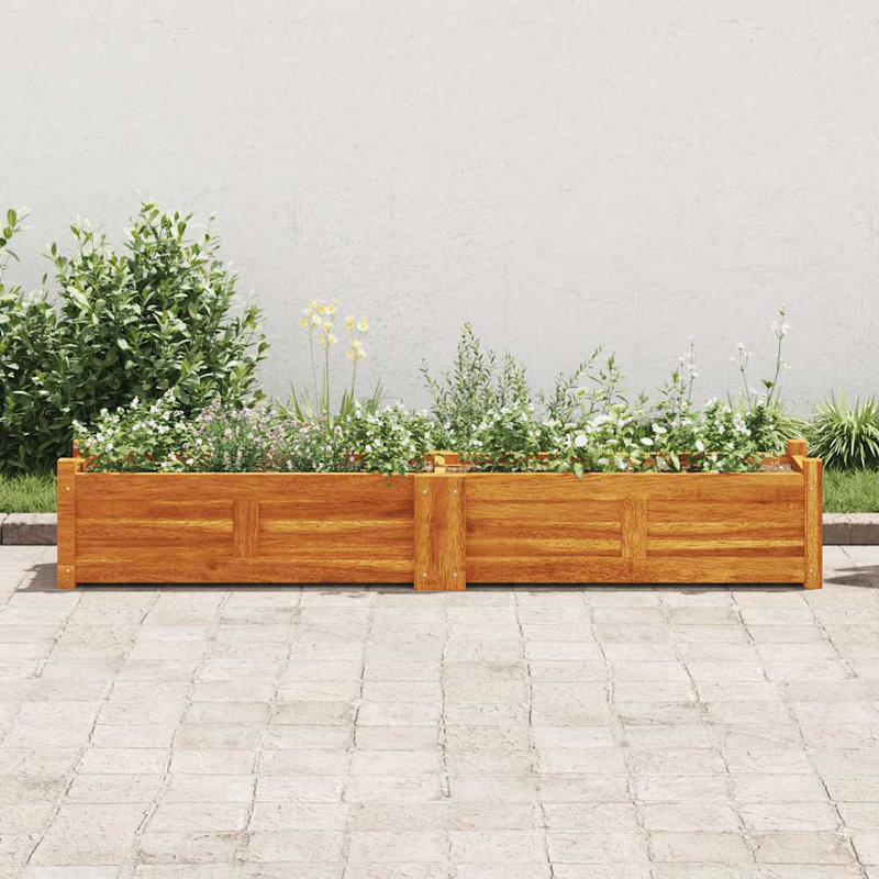 vidaXL Garden Raised Bed, Wooden Raised Flower Bed for Flowers and Plants, Solid Acacia Wood, Brown