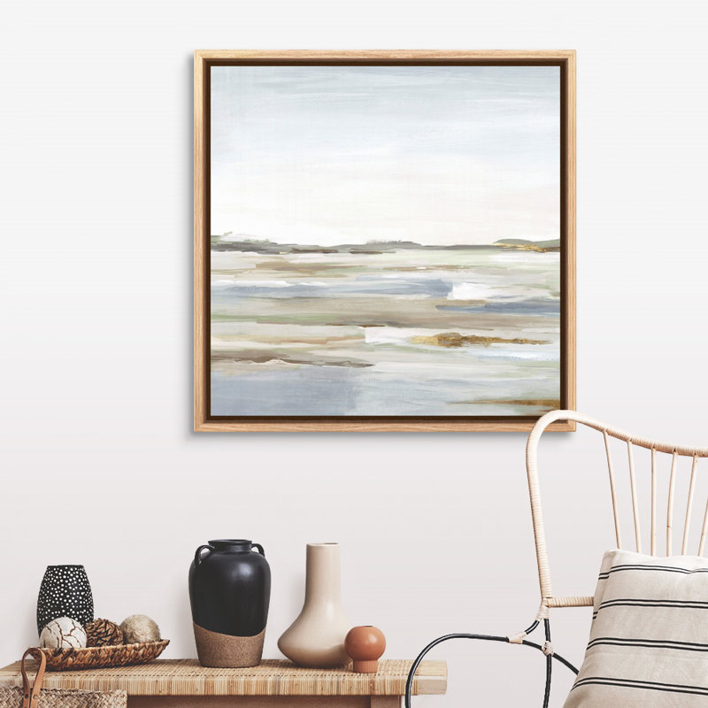 «Vastness II» par Eva Watts - reproduction d'art, Toile avec cadre photo, H 37,25 po x l 37,25 po, Naturel flottant
