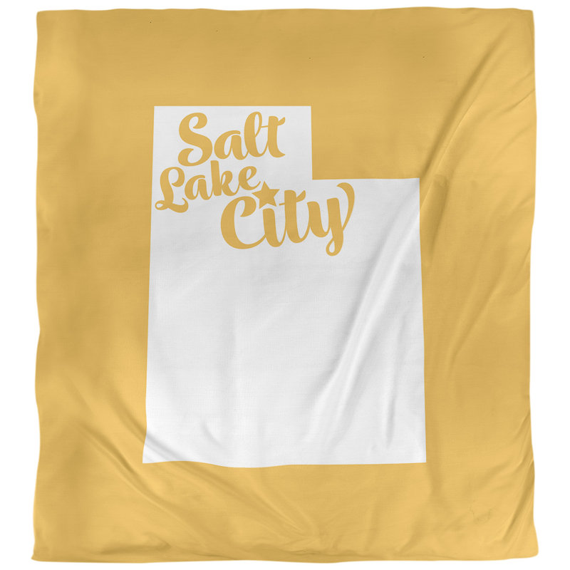 Modern & Contemporary Polyester Solid Colour Duvet Cover, Twin XL Duvet Cover, Yellow, Microfiber