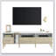 Téléviseur moderne avec 3 tiroirs et tablettes ouvertes, console multimédia pour téléviseurs de 80 po ou moins, centre de divertissement pour salon, conception de couleur assortie