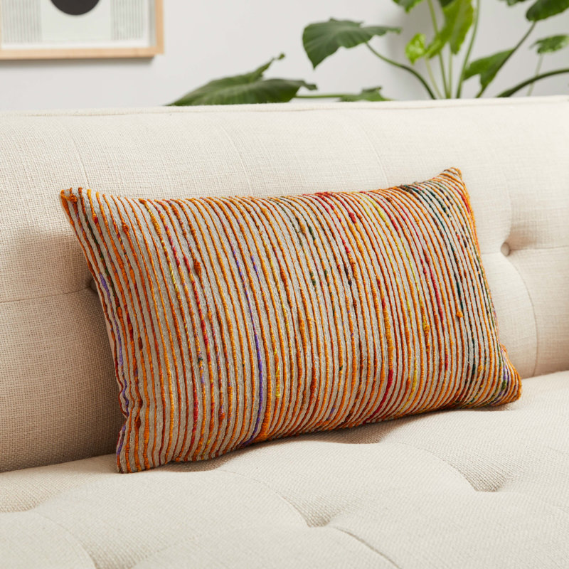 Housse de coussin rayée, H 13 po x l 21 po