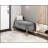 Storage Bench  Cushioned Seat Corduroy Upholstery Lift Top Solid Wood Legs 1pc