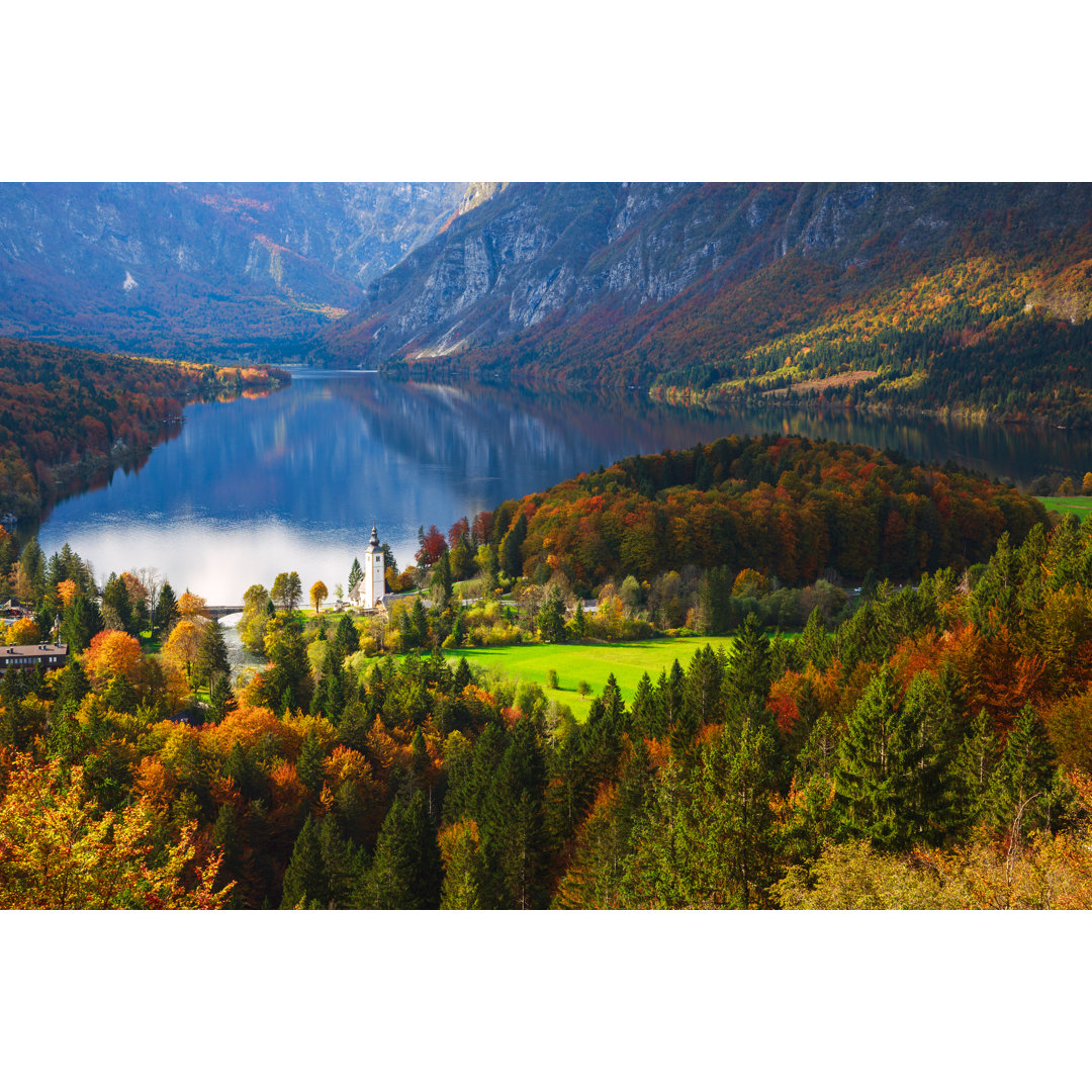 Bohinj Lake In Julian Alps, Slovenia - Wrapped Canvas Print