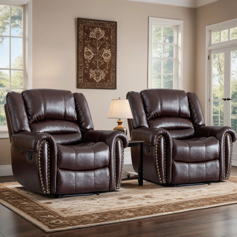 Fauteuil inclinable manuel surdimensionné 40,9 po Chemika, Chocolat