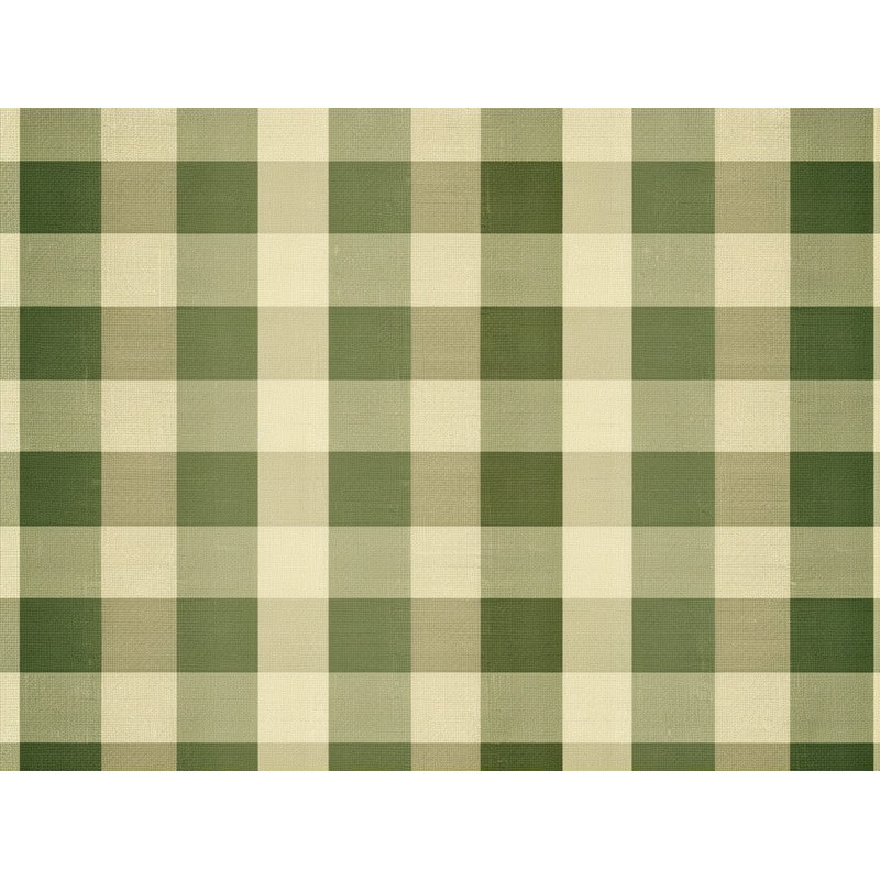 Machine Printed Comforter, Green/Beige Gingham, Twin Comforter
