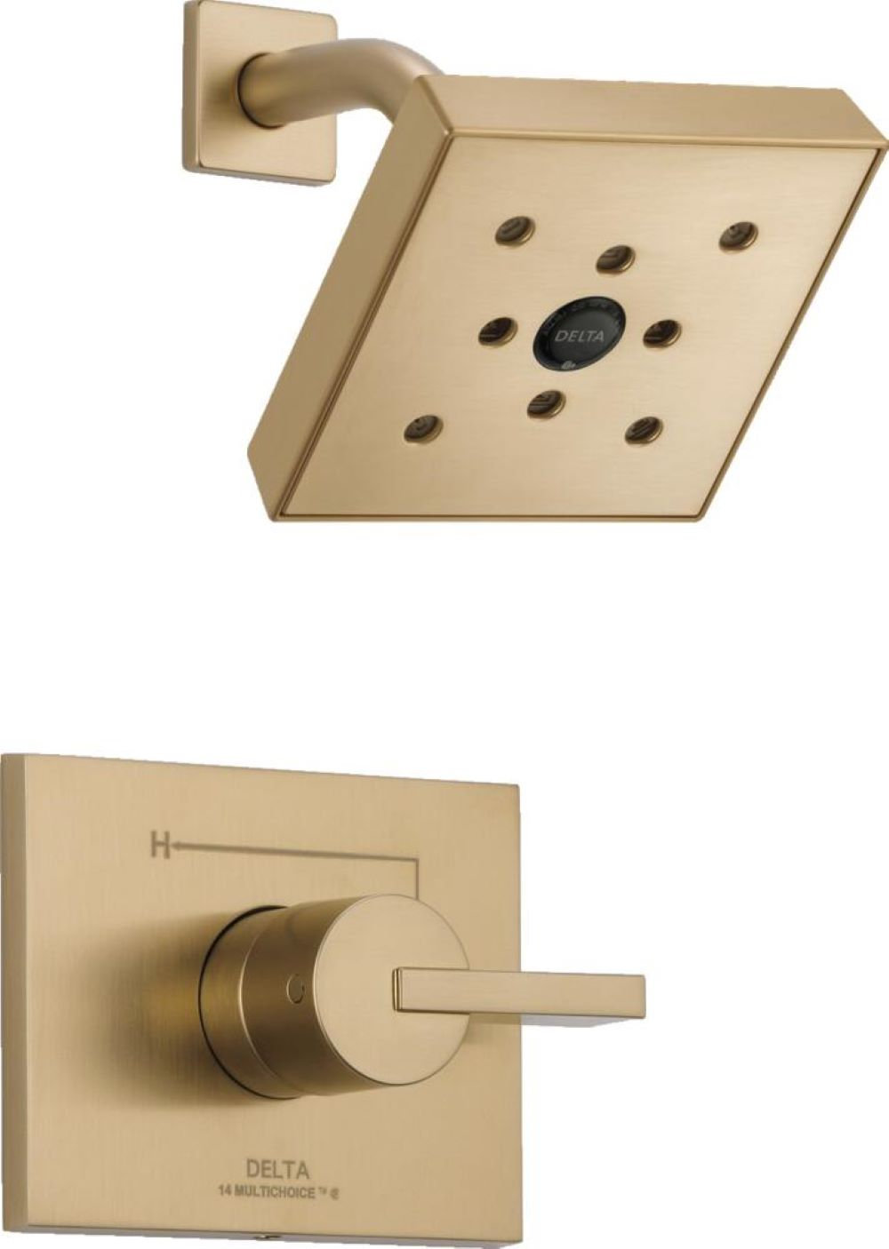 Vero Diverter Shower Faucet Trim, Brilliance Champagne Bronze