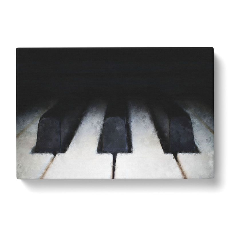 Keys Of The Piano - Wrapped Canvas Painting, 40cm H x 60cm W x 3cm D