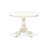 5 Piece Kitchen Table & Chairs Set Includes a Round Dining Room Table with Pedestal and 4 Dining Chairs, Linen White-1805913399-1873763464-1800306453
