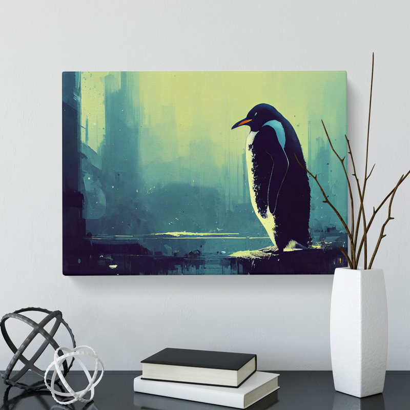 Penguin Art Painting - Wrapped Canvas, 40cm H x 60cm W x 3cm D