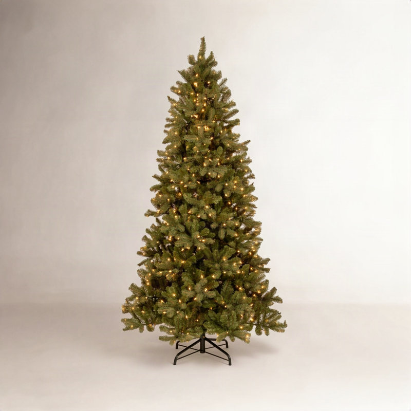 Downswept Douglas Slim Fir Tree with Clear Lights, 7.5'