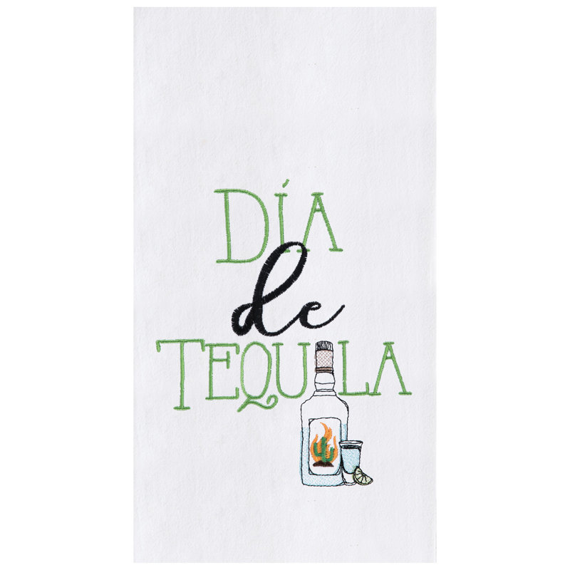 Flour Sack Embroidered Tea Towel Kitchen Towel
