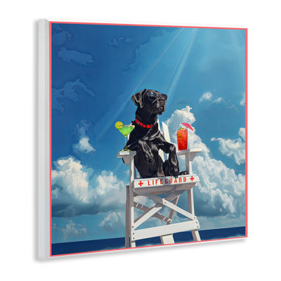 Guard Dog Lifeguard Wall Plaque Art by Jim Baldwin
