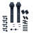 Matte Black Iron Single Door Barn Door Hardware Kit Standard Single-37340898