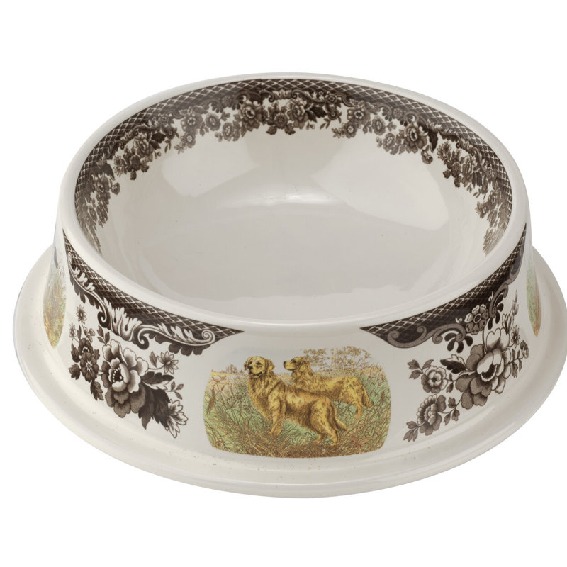 Spode Woodland Dogs Pet Bowl 8.5" Assorted Dogs