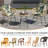 Patio Seat & Back Cushions, 42"×24" Tufted Water-Resistant Outdoor Cushion For Rocking, Dining Chairs-1536258196