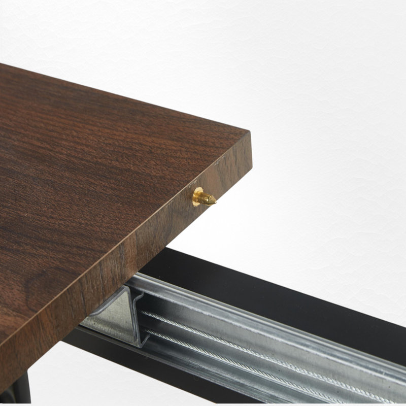 Table de salle à manger extensible, Noir, Noyer, H 29,52 po x l 55,08 po x P 31,52 po