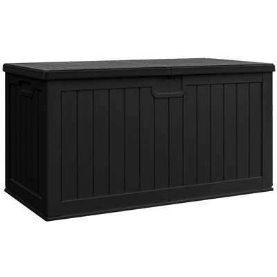 Boîte de rangement de terrasse intérieure verrouillable 230 gallons avec séparateurs amovibles