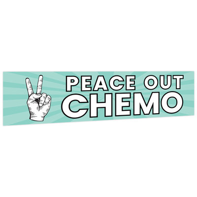 Large Breast Cancer Banner Decorations, Funny Peace Out Chemo, Survivor Party & Awareness Month Décor For Women