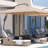 Kappel 10 x 13 Ft Rectangular Tilt Adjustable Curved Cantilever Umbrella with Base-1855523087