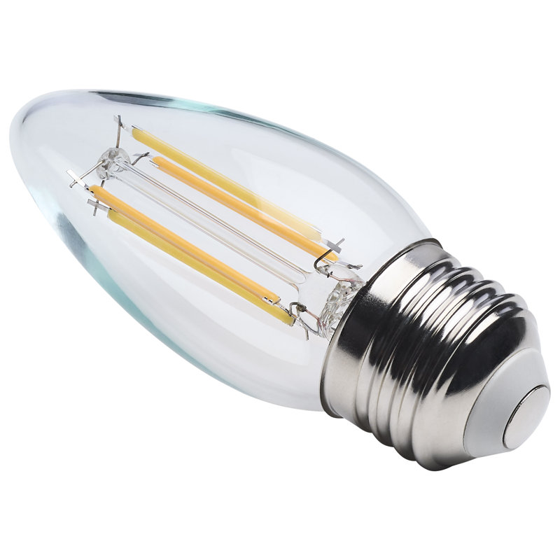 4.5 Watt LED B11 3000K-2000K Warm Dimming Medium Base Frost Finish, Clear