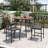 5-Piece Round Dining Table Set for 4 People Vintage Oak-296531405-296531402