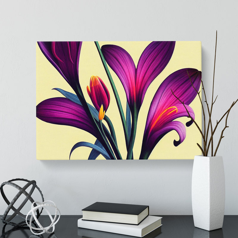 Blissful Flowers - Wrapped Canvas, 35cm H x 50cm W x 3cm D