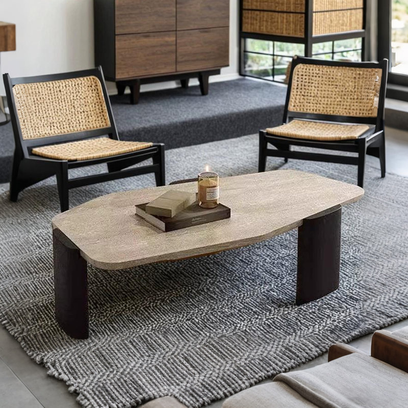 Table basse Modern, H 13,78 po x L 43,31 po x l 20,47 po, Noir