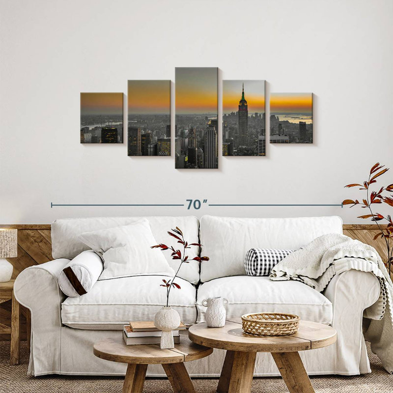 NYC Sunset, 24" H x 55" W