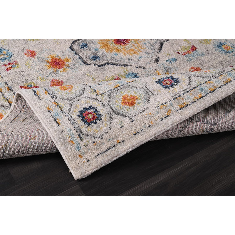 Soft Medium Pile Area Rugs Living Room Carpet Pad Oriental Vintage Rug Non Slip Entryway Rug 7655, Rectangle 120 x 170 cm