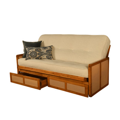 Futon double avec rangement Bridyn avec matelas