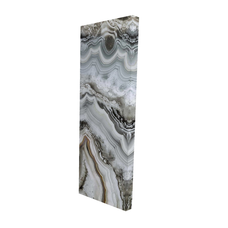 Abstract Geode Canvas - White Abstract Minerals Home Decor