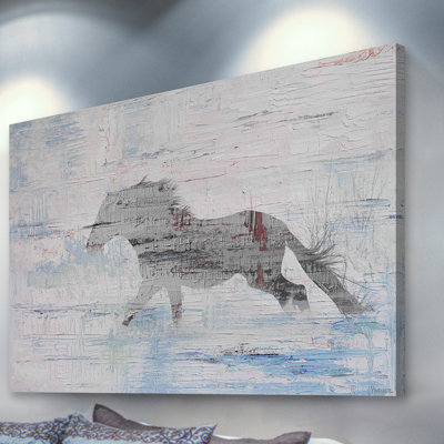 « grey cheval trot 2 » par parvez taj,, reproduction d’art sur toile tendue