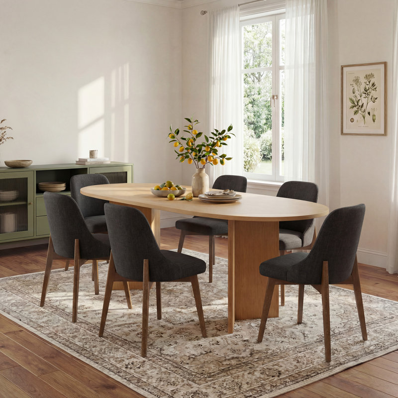 Chaises de salle à manger rembourrées Modern, 2, Brun patiné, Gris foncé