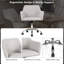 Fauteuil de bureau ergonomique en velours pivotant à 360 ° avec accoudoirs et coussin à haute densité-585335263