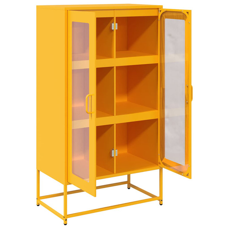 Highboard 68X39x123 Cm Steel, Mustard Yellow