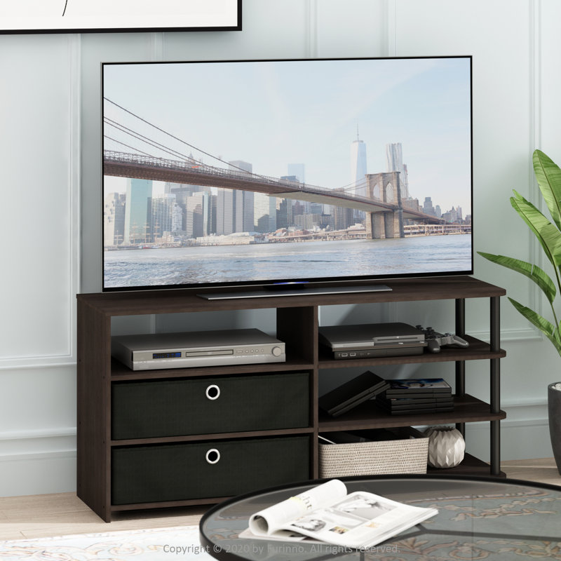 Lansing Unfinished TV Stand for TVs up to 55", Walnut Black