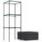 Galvanized Planter Box, 24" X 24" X 55" Raised Garden Bed With Tomato Cage For Climbing Vines, Dark Gray-1342165658